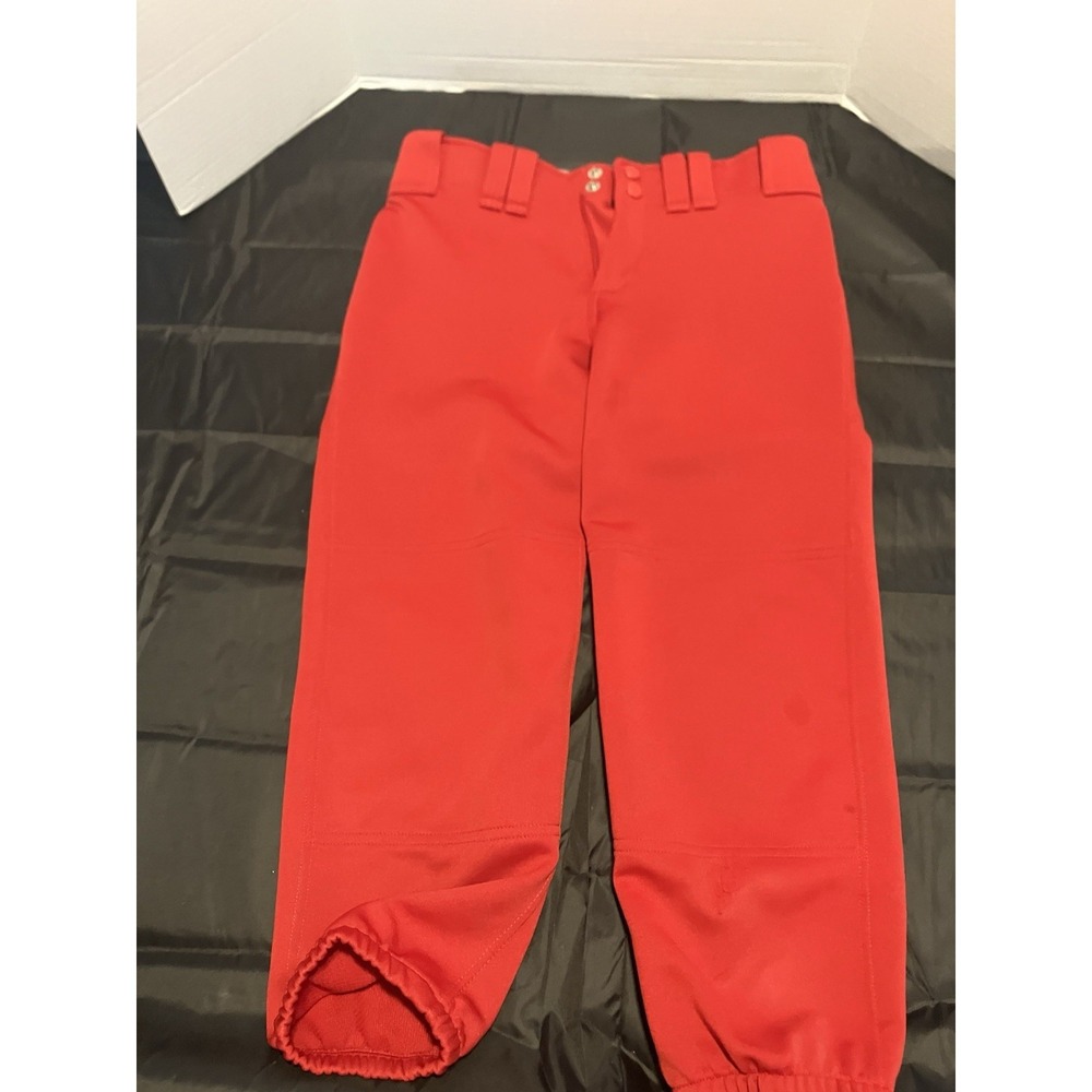 Mizuno Performance Women's Red Softball Pants In Size S Elastic Bottom